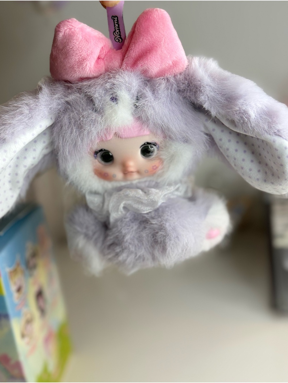 Nommi Sitting Zoo Plush Blind box keychain.Confirmed- Taro Paste Bunny. New!
